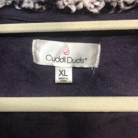 Women’s Cuddl Duds Zip Up Sweater Jacket Size XL Purple - Picture 6 of 11